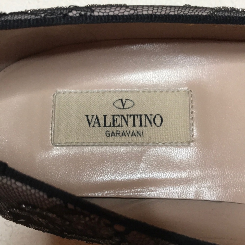 Valentino Garavani Caviar-Crystal Lace Smoking Slipper - Picture 5 of 15